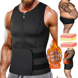 Gilet de sudation pour homme LIYUN, gilet de sudation amincissant à double ceinture